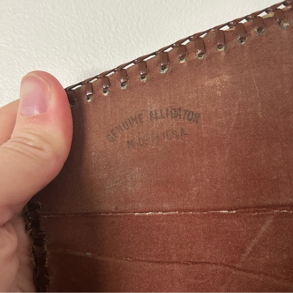 Vintage Mid-Century Alligator Genuine Gator Leather Purse Bag Taxidermy - Picture 13 of 16